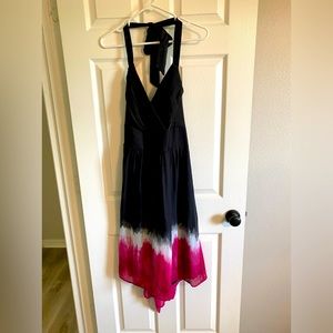 Torrid Size 20 ~ Ombré Black to White to Bright Pink Halter top dress!!